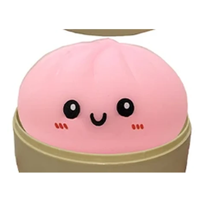 Bao Aube : squishy bao rose poudré au fini mat.